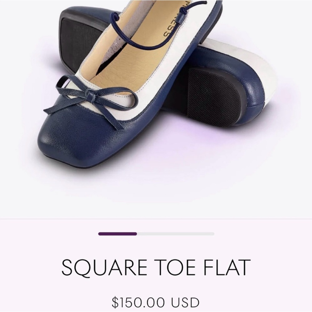 Empress Square Toe Flat in Sailor Blue Size 9 NWT Original Packaging included